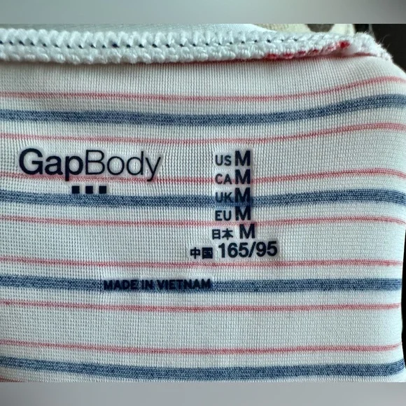 Gap Striped Long Sleeve Rash Guard, Med - Picture 5 of 5